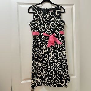 Bold R&K Originals Size 10 Cocktail Party Dress, Cotton Blend Retro Graphic Mid